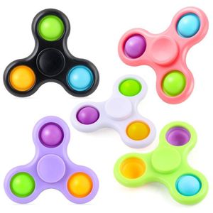 Mode Fidget Spinner Duw Bubble Sensory Toys Simple Dimple Hand Spinners Kinderen Volwassen Decompressy Toy