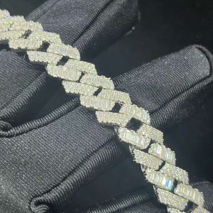 Mode fijne sieraden moissaniet diamant armbanden armbanden sliver cubaanse ketting