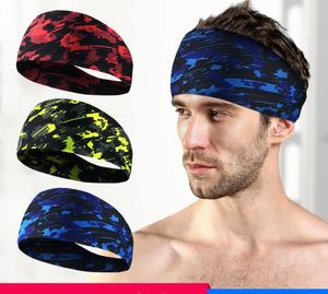 Fashion Fitness Sports Bandbands Adultes Men Adultes Femmes Larges Elastic Hair Bands For Running Bike Randonnée Randonnée Basketball Football Turban Head Warp