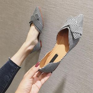 Fashion Flats for Women Shoes Spring Summer Boat Pointed Toe Casual Slipon Elegant Ladies Footwear A1394 220819