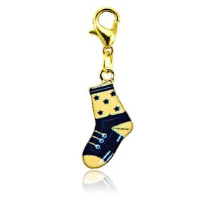 Fashion Floating Charms Gold Plated 3 Color Painting Socks Lobster Clasp Alloy Charms Diy Hangers Sieraden Accessoires4038142