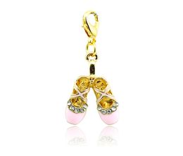 Fashion Floating Charms Gold Ploated 4 Color Email Shoes Lobster Clasp Alloy Charms Diy Hangers Sieraden Accessoires7161827