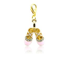 Fashion Floating Charms Gold plaqué 4 couleurs Chaussures en émail fermoir en alliage de homard Charmes Diy Pendentids Bijoux Accessoires 4745121