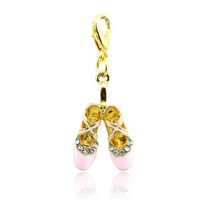 Fashion Floating Charms Gold Ploated 4 Color Email Shoes Lobster Clasp Alloy Charms Diy Hangers Sieraden Accessoires8827195