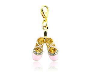 Fashion Floating Charms Gold plaqué 4 couleurs Chaussures en émail fermoir en alliage de homard Charmes Diy Pendentids Bijoux Accessoires 4745121