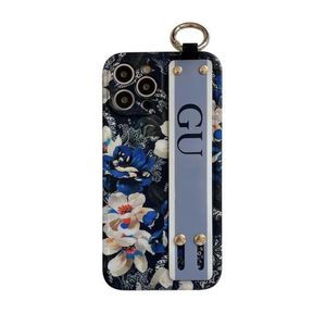 Mode Bloemen Polsband Ontwerpers Cases Voor Iphone 12 13 Pro Max 11 Xs Paar Zachte Letter Case