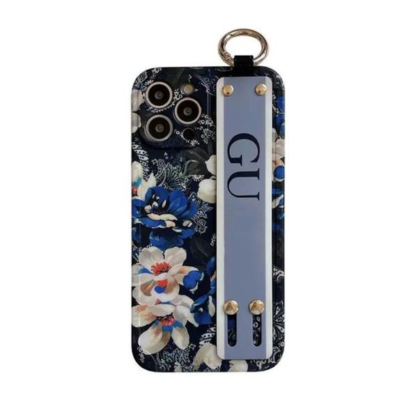 Cas de concepteurs de bracelet floral de mode pour Iphone 12 13 Pro Max 11 Xs Couple Soft Letter Case