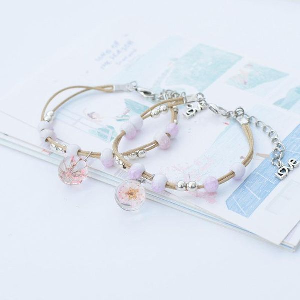 Fashion- Flower Bracelet Handword Gifts For Friends Transparent Ceramic Jewelry Fashion Charm Women Bracelets