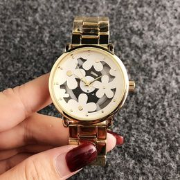 Conception de fleurs de mode montres montres pour femmes montre-bracelet à Quartz en acier de haute qualité