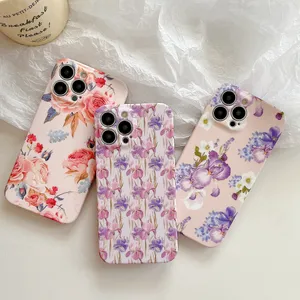 Mode Bloem IMD TPU Zachte Telefoonhoesjes Voor iPhone 14 Plus 13 12 Pro Max 11 XR XS X 8 7 Luxe Bloemen Stijlvol Roos Meisjes Dame Dames Mooie Slimme Mobiele Telefoon Achterkant Huid ISS