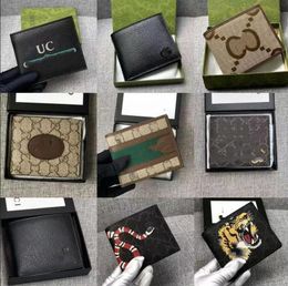 Mode fleurs designer portefeuilles luxes hommes femmes sacs en cuir haute qualité classique lettres clé porte-monnaie boîte d'origine porte-carte à carreaux