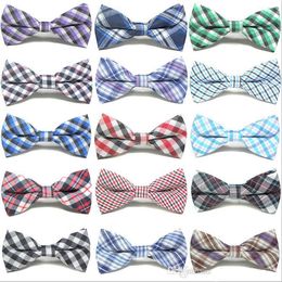 Mode Formele katoenen vlinderdas Kid Classical Striped Bowties Kleurrijke vlinder Wedding Party Bowtie