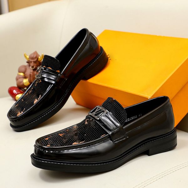 Moda formal boda caballero zapatos de vestir de diseñador masculino zapatos de vestir para hombres 2023 patrón de cocodrilo zapatos de cuero de lujo para hombres zapatos casuales