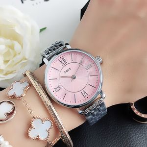 Mode FOSS marque montres femmes fille style acier bracelet en métal montre-bracelet à quartz FO 06
