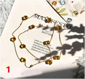 Fashion Four Leaf Clover Gold Blue Brass Tien Flowers Hangdoek ketting voor vrouwenliefhebbers Day Gift Classic Designer Brand Sieraden For9957103