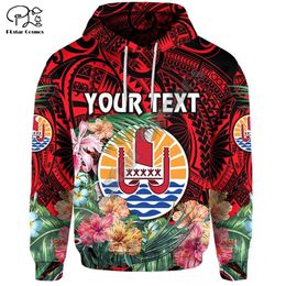 Mode Frans Polynesia Tahiti Country Tribal Culture Retro Tattoo Custom Tekst Tracksuit Men Women Dames 3Dprint grappige hoodies N19 220707