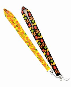 Fashion Fruit Maple Blad Dames Lanyard Sleutelhanger Id Badge Houder Visitekaart Cover Kids Sleutelhangers Lanyard Sleutel Ringen Accessoires Gfits