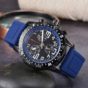 Mode pleine marque montre-bracelet hommes Style masculin multifonction luxe avec Logo bande de Silicone horloge à Quartz BR 09