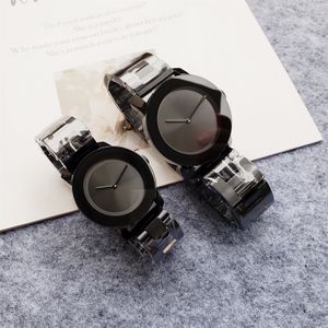 Montres-bracelets de marque complète pour hommes et femmes, amoureux, bracelet métallique en acier inoxydable, luxe, horloge AAA MV 12