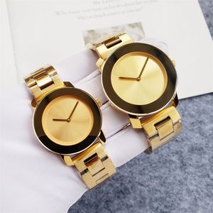 Montres-bracelets de marque complète pour hommes et femmes, amoureux, bracelet métallique en acier inoxydable, luxe avec Logo AAA, horloge MV 12