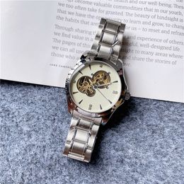 Montres-bracelets de marque complète pour hommes, Style masculin, bracelet en acier mécanique, Logo de luxe populaire, horloge X190
