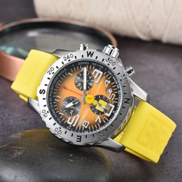 Relojes de pulsera de marca completa de moda para hombre, estilo masculino, multifunción con banda de silicona, reloj de cuarzo BR 11 con caja y cristal de zafiro Orologio
