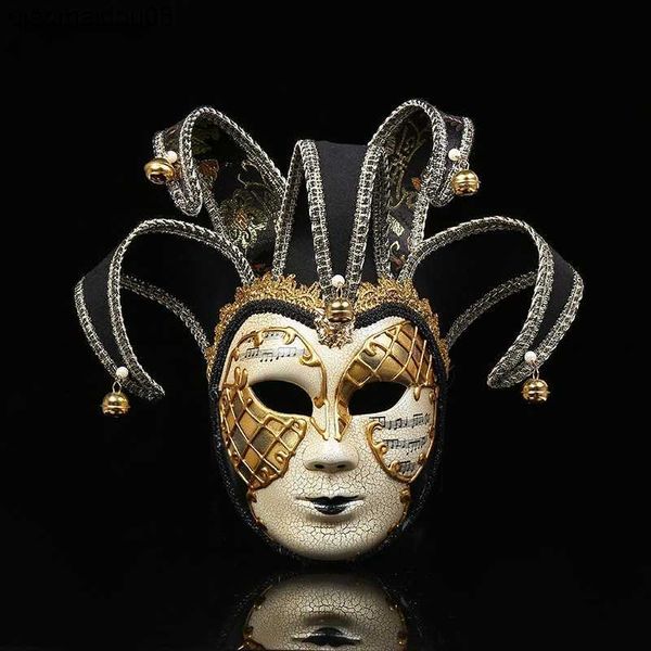 Mini máscara veneciana de cara completa de moda Mascarada Mardi Gras Halloween / Boda Colección de arte decorativo de pared L230704