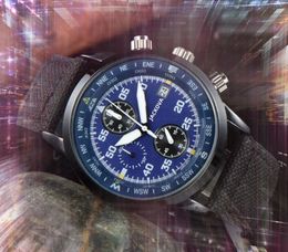 Mode chronomètre fonctionnel complet montre 42mm hommes mouvement à quartz mâle horloge montres ceinture en nylon populaire montre-bracelet élégante cadeaux exquis de haute qualité