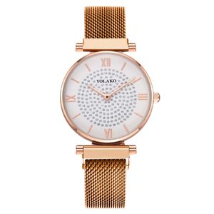 Fashion Full Sky Star Star Women's Quartz Watch avec aimant et pierre absorbant le fer