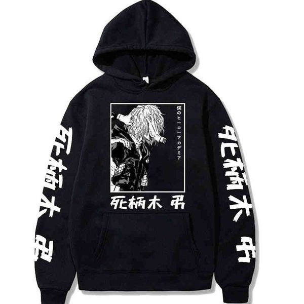 Sweats à capuche pour hommes drôles de mode Anime japonais My Hero Academy Tomura Shigaraki graphique unisexe sweat-shirt surdimensionné G220429