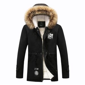 Mode Fourrure Doublure Veste Parkas Hommes Hiver Épais Chaud Hommes Veste et Manteaux Casual Manteau À Capuche Outwears Amoureux Vêtements 201119