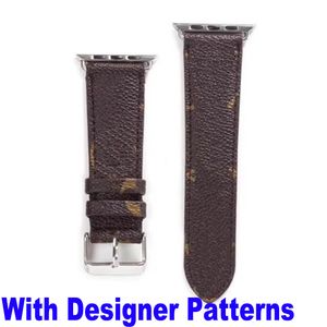 Fashion Top Designer Watchband Straps for Apple Watch Band 49mm 45mm 42mm 38mm 40mm 44mm Luxury G Designs watchbands iwatch 8 7 6 5 4 PU Leather L Flower Bracelet Stripes