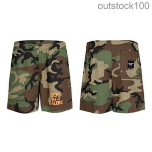 Mode GaleryDept Designer Pants Hoogwaardige originele groene camouflage shorts Letter Gedrukte shorts Pure katoencasual broek Zomercapris