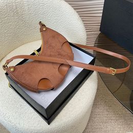 Mode aus echtem Leder, Halbmondtasche, Wildleder, Damen-Designer, Unterarmtaschen, luxuriöse Hobo-Handtasche, Leder-Umhängetaschen, Clutch-Handtaschen, Kette, Vintage-Umhängetaschen