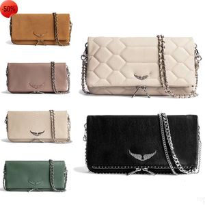 Mode Cuir Véritable Designer de luxe Zadig Voltaire Sacs à bandoulière Totes Pochette Rock Swing Your Wings Sac Femmes Hommes Gym Cross Body Sacs à main Embrayage Eveningh6h