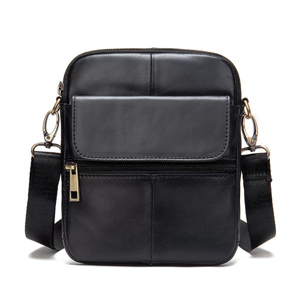 Mode en cuir véritable hommes sac Messenger sacs petite épaule bandoulière pour homme sac à main hommes taille sac