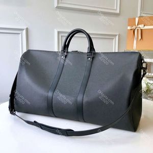 Mode echte lederen ravelzakken nylon handtassen grote capaciteit holdall draag aan zuggages plunje tassen luxe mannen bagage 50 cm luxe designer tas