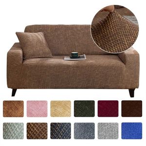 Mode géométrique ligne impression canapé couverture tout compris extensible élastique couvre pour salon fauteuil causeuse housses 211207