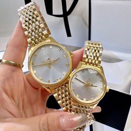 Fashion Gift Classic Timeless Slim Bee Pattern Vintage Quartz Classic Alphabet Markers Woman Watch Luxury Designer Horloges Neutraal The Simple Watchs