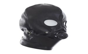 Mode GIMP masque complet capuche yeux ouverts avec bouche balle Gag Bondage fétiche retenue R1729521484