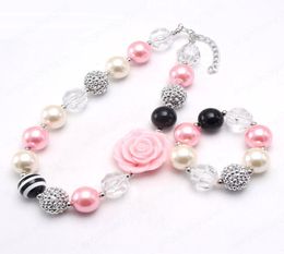 mode meisjes mooie bloem kralen ketting diy armbanden chunky bubblegum sieraden kids ketting voor verjaardagscadeau2038437