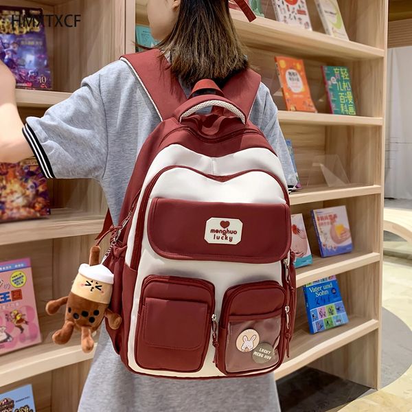 Moda para chicas, bonito diseño, Mochila para estudiantes, bolso de hombro Kawaii, Mochila de viaje para mujeres, Mochila para ordenador portátil, Mochila para adolescentes, Mochila 240130