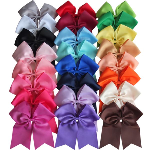 Fashion Girls Hair Bows Boutique Accessoires de cheveux Solid Grosgrain Ribbon Bows Kid