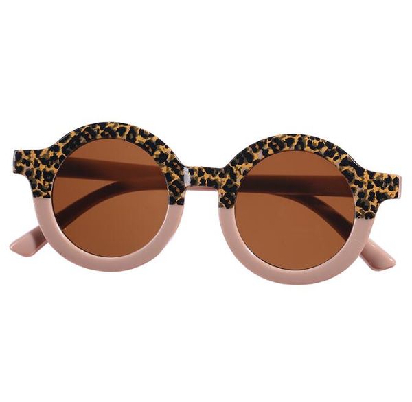 Mode filles léopard lunettes de soleil été plage enfants crème solaire lunettes de soleil beaux bébés garçons lunettes lunettes lunettes