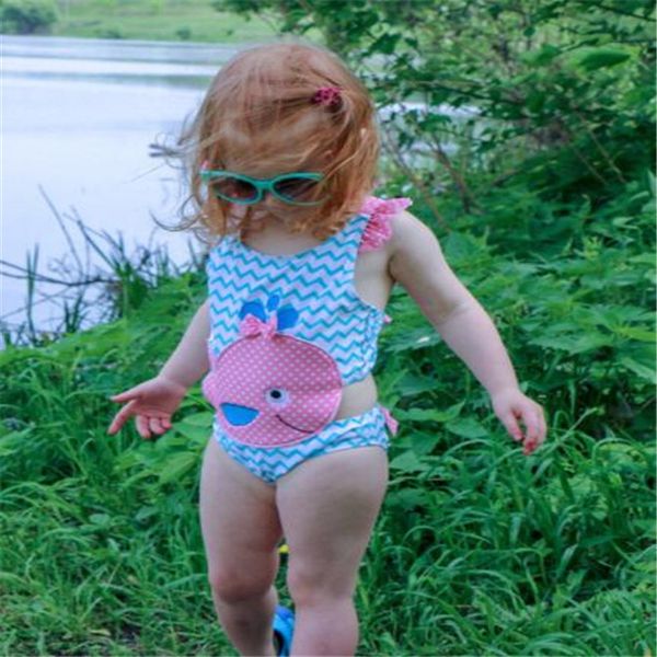 Mode filles maillots de bain été bébé une pièce maillot de bain enfants fille Bikinis Swi empêcher se prélasser dans des vêtements pour enfants à séchage rapide