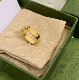 Mode Gouden Band Ringzware emotie Heren Designer Titanium Stalen Ring G Sieraden Luxe Zilveren Bruiloft Liefde Ringen Voor Vrouwen