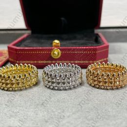Fashion Gold Bullet Love Rings Designer Ring Luxe sieraden voor vrouwen Ros￩gouden Eeuwigheid Paren Geschenken Wedding C Grootte 6 7 8 Met doos Nieuw