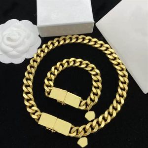 Mode gouden Charm Link Kettingen Chokers voor dames heren Feestsieraden voor koppels Liefhebbers verlovingscadeau met box268g