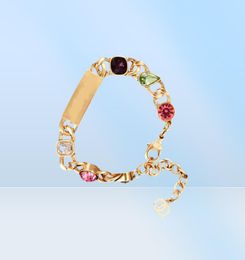 Fashion Gold Color Diamond Letter Bracelet Bracelet Medames For Women Party Engagement Jewelry2677651