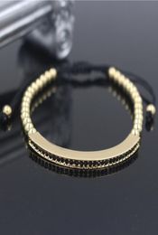 Bracelets réglables couleur or pour femmes, Anil Arjandas, Micro pavé CZ, breloque tressée en macramé, bijoux 6707224